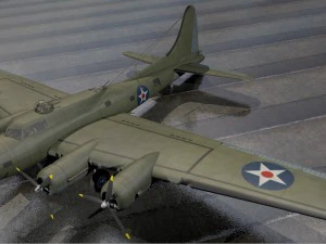 boeing b-17e forteresse Modèle 3D