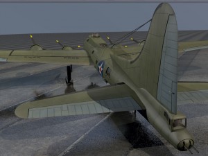 boeing b-17e fortress Modelo 3D