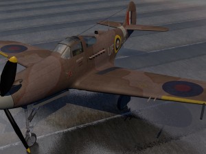 bell airacobra mk-1 raf Modello 3D