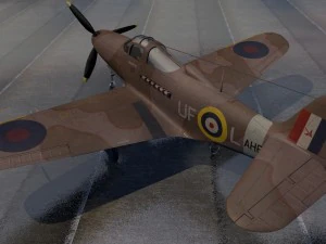 bell airacobra mk-1 raf 3D Model