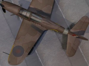bell airacobra mk-1 raf 3D Model