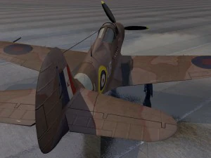 bell airacobra mk-1 raf 3D Model