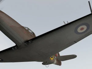 bell airacobra mk-1 raf 3D Model