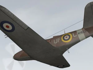 bell airacobra mk-1 raf 3D Model