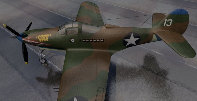 bell p-39q airacobra 3D 模型 .c4d .max .obj .3ds .fbx .stl .blend 