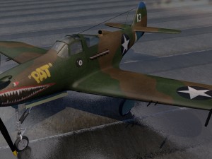 bell p-39q airacobra 3D 模型