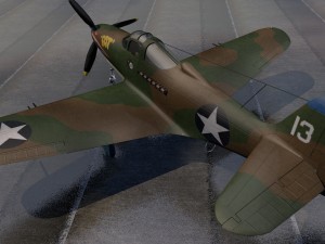 bell p-39q airacobra 3D 模型