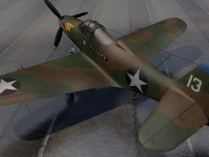 bell p-39q airacobra 3D Model
