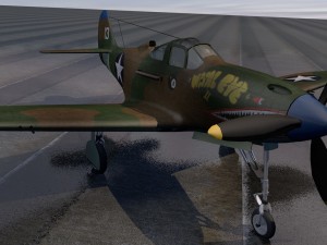 bell p-39q airacobra 3D 模型