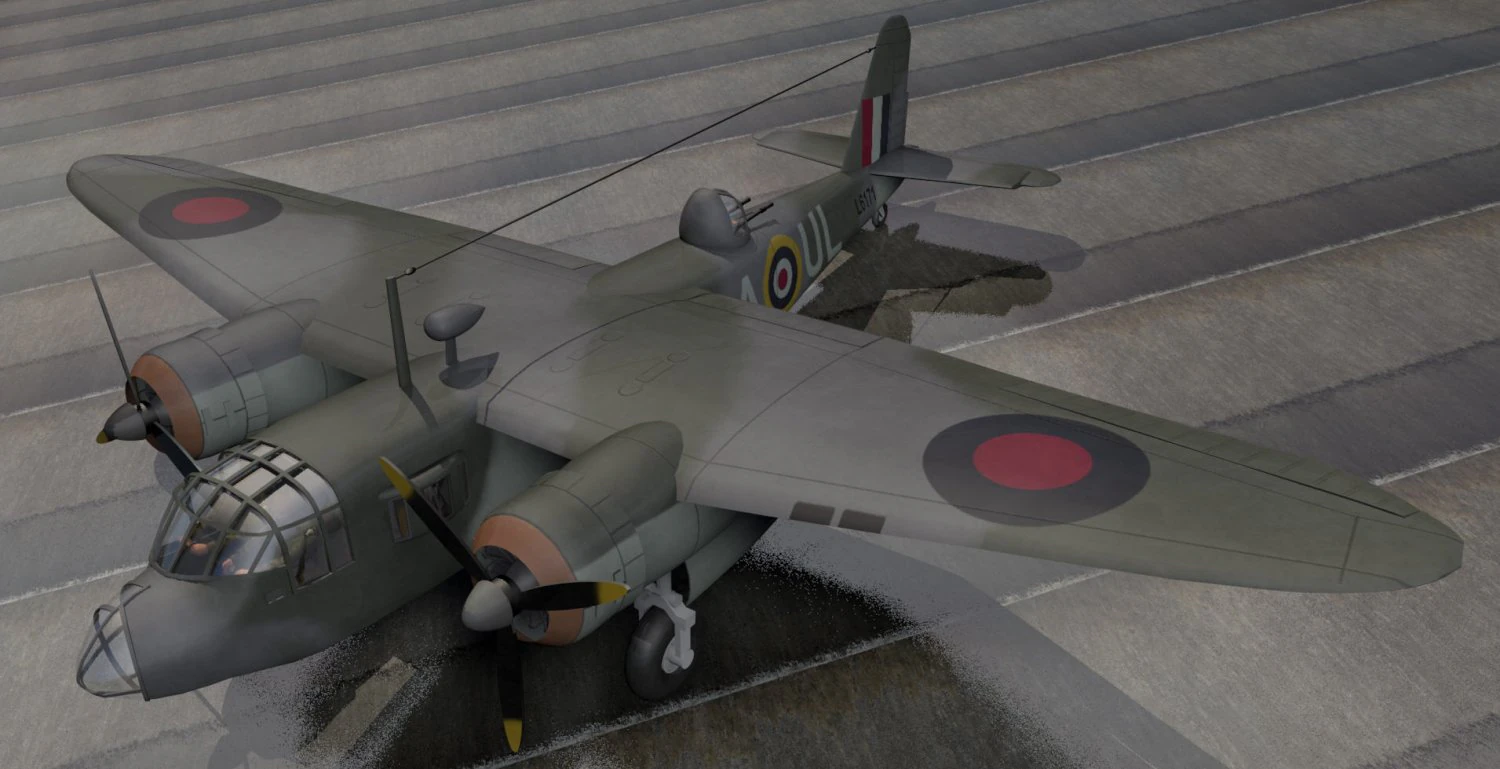 blackburn b-26 botha mk-1 3D Model .c4d .max .obj .3ds .fbx .stl .blend