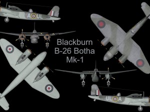 blackburn b-26 botha mk-1 Modèle 3D