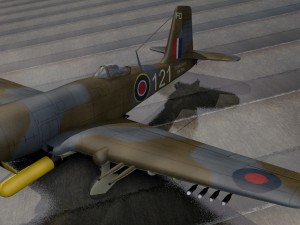 blackburn b-37 firebrand tf-5 Modello 3D