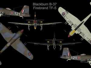 blackburn b-37 firebrand tf-5 3D Модель