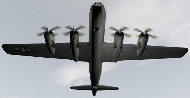 boeing b-29 superfortress 3D Модель .c4d .max .obj .3ds .fbx .stl .blend 