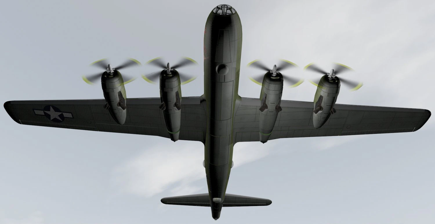 boeing b-29 superfortress 3D Model .c4d .max .obj .3ds .fbx .stl .blend