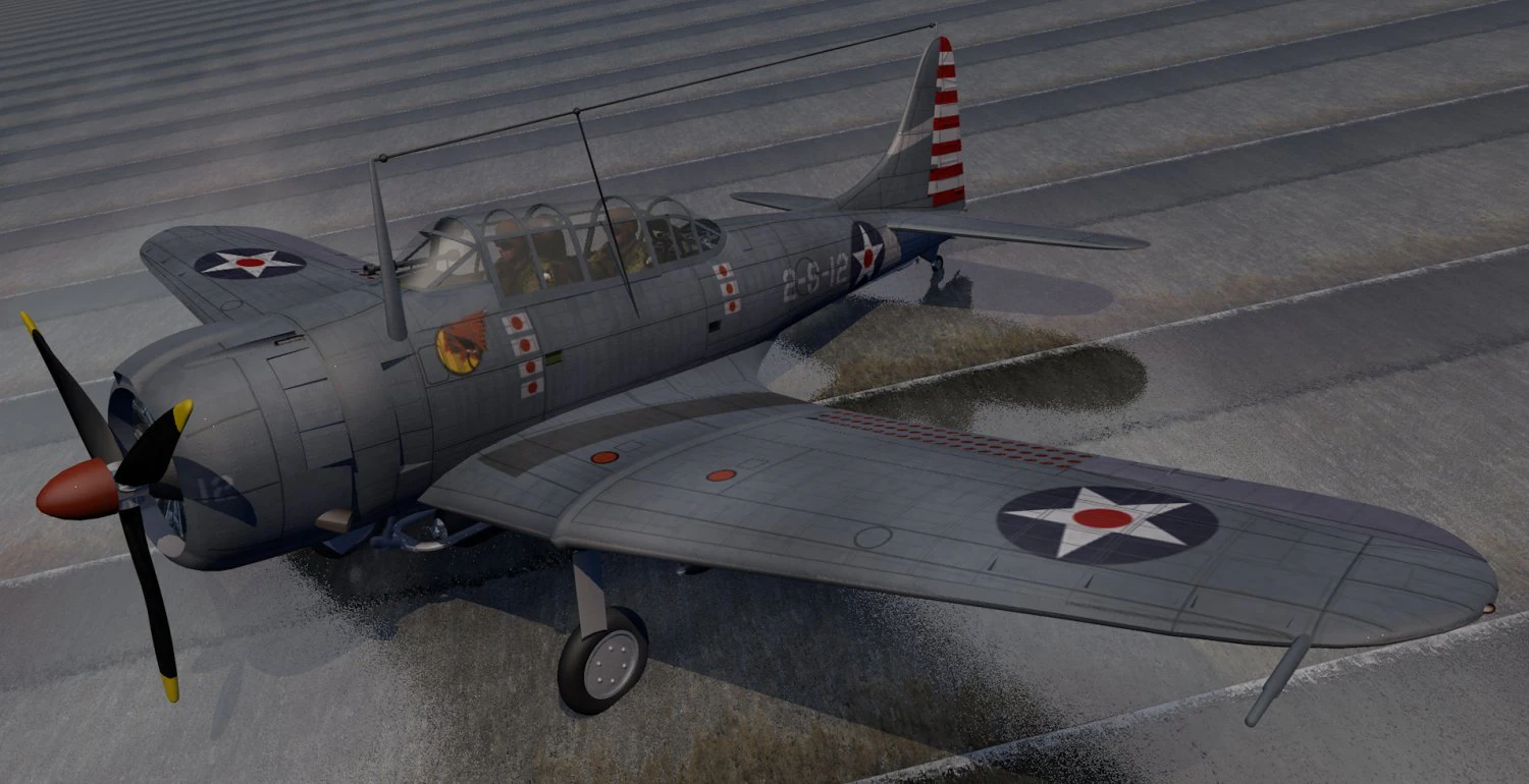 douglas sbd-3 dauntless 3D Model .c4d .max .obj .3ds .fbx .stl .blend