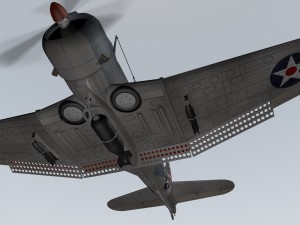 douglas sbd-3 dauntless 3D Model