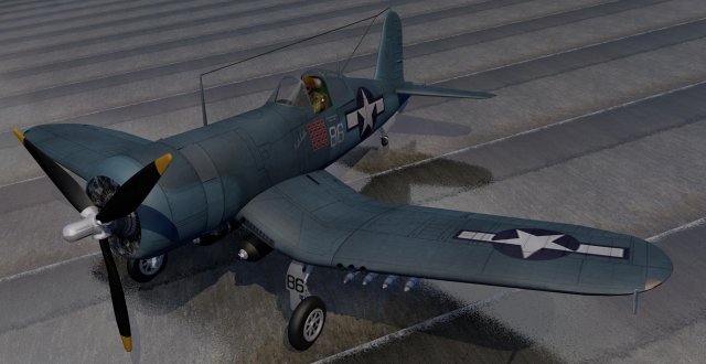 chance vought f4u-1d corsair 3D 모델 .c4d .max .obj .3ds .fbx .stl .blend 