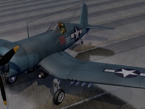 chance vought f4u-1d corsair Modello 3D