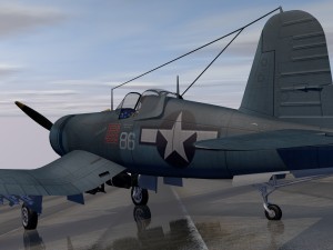 chance vought f4u-1d corsair 3D 모델