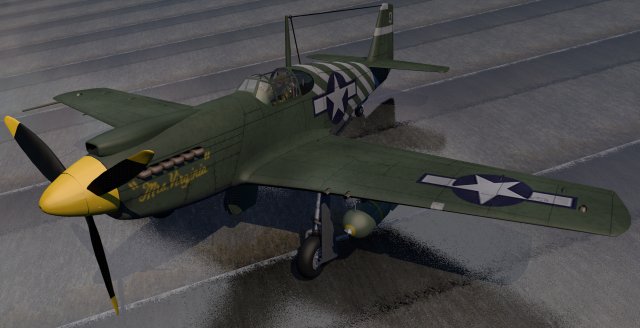 north american p-51a mustang Modelo 3D .c4d .max .obj .3ds .fbx .stl .blend 