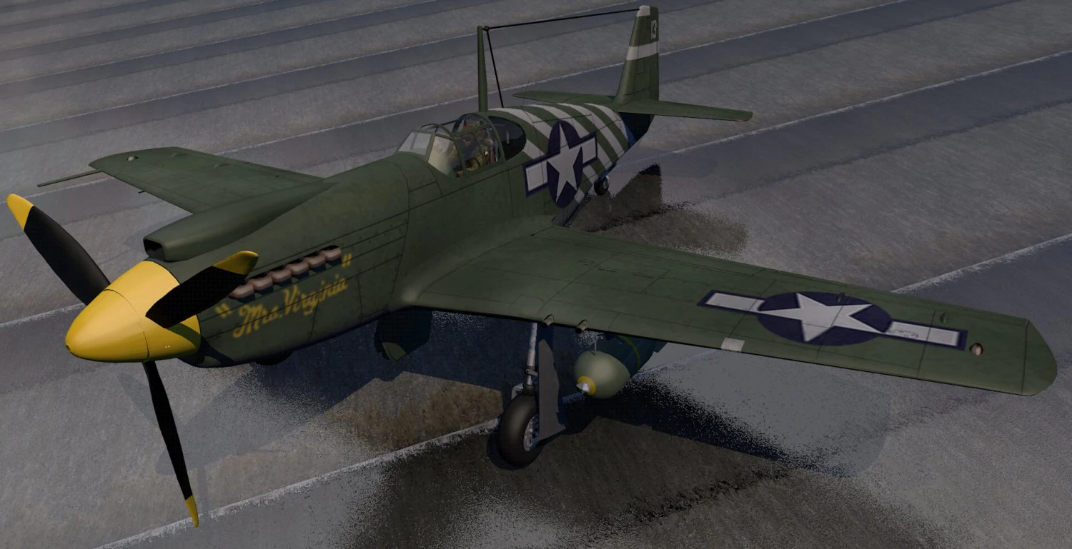 north american p-51a mustang 3D Model .c4d .max .obj .3ds .fbx .stl .blend
