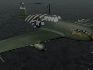 north american p-51a mustang 3D Model