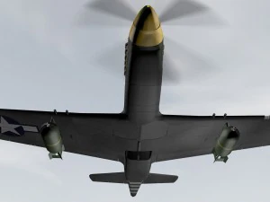 north american p-51a mustang 3D Model