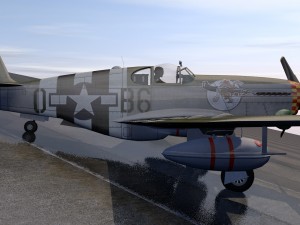 north american p-51b mustang 3D Model