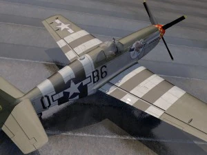 north american p-51b mustang 3D Model