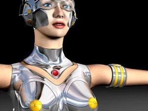 fille robot Modèle 3D