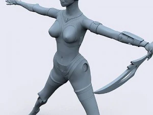 robot girl 3D Model