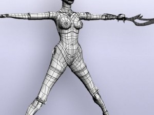robot girl 3D मॉडल