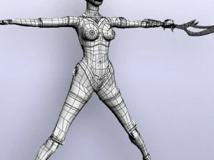 robot girl 3D Model