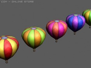 fire balloon Modelo 3D
