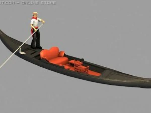 gondolaboatmanhas bone 3D Model