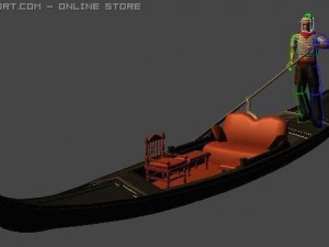 gondolaboatmanhas bone 3D 模型