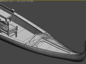 gondolaboatmanhas bone 3D Model