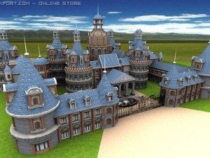 hotel castle Modelo 3D