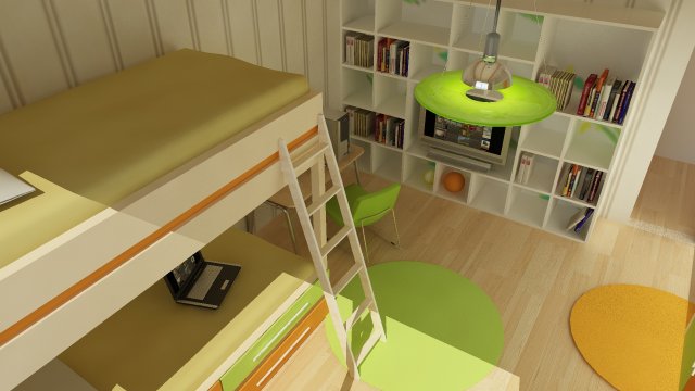 children bedroom Modèle 3D .c4d .max .obj .3ds .fbx .stl .blend 