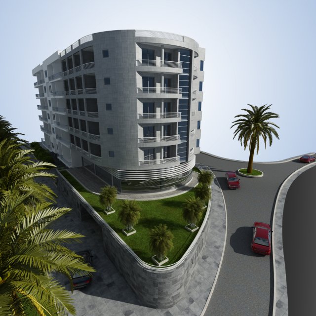 residential complex 3D 모델 .c4d .max .obj .3ds .fbx .stl .blend