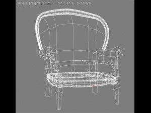 classic armchair Modèle 3D
