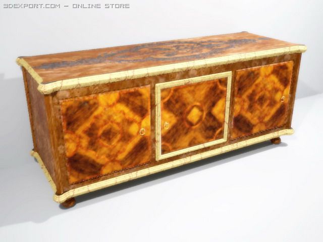 wooden comode 3Dモデル .c4d .max .obj .3ds .fbx .stl .blend 