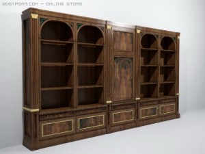 old bookcase 3D-Modell
