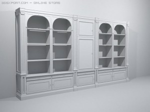 old bookcase 3D Model