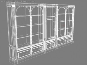 old bookcase 3D Model
