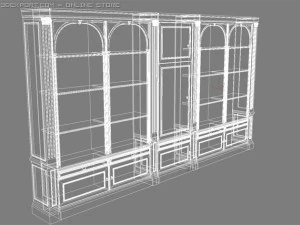 old bookcase 3D Model