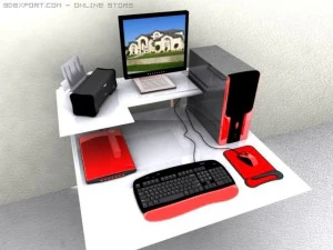 デスクトップコンピュータ 3Dモデル