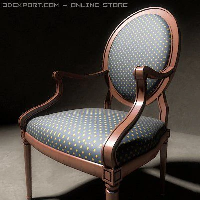 chair a capelini 3D Model .c4d .max .obj .3ds .fbx .stl .blend 