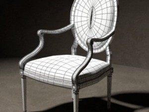 chair a capelini 3D 모델
